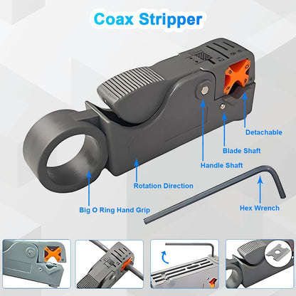 AZYAADIXX Crimping Tool Kit for RJ11 RJ12 RJ45 CAT5 CAT6
