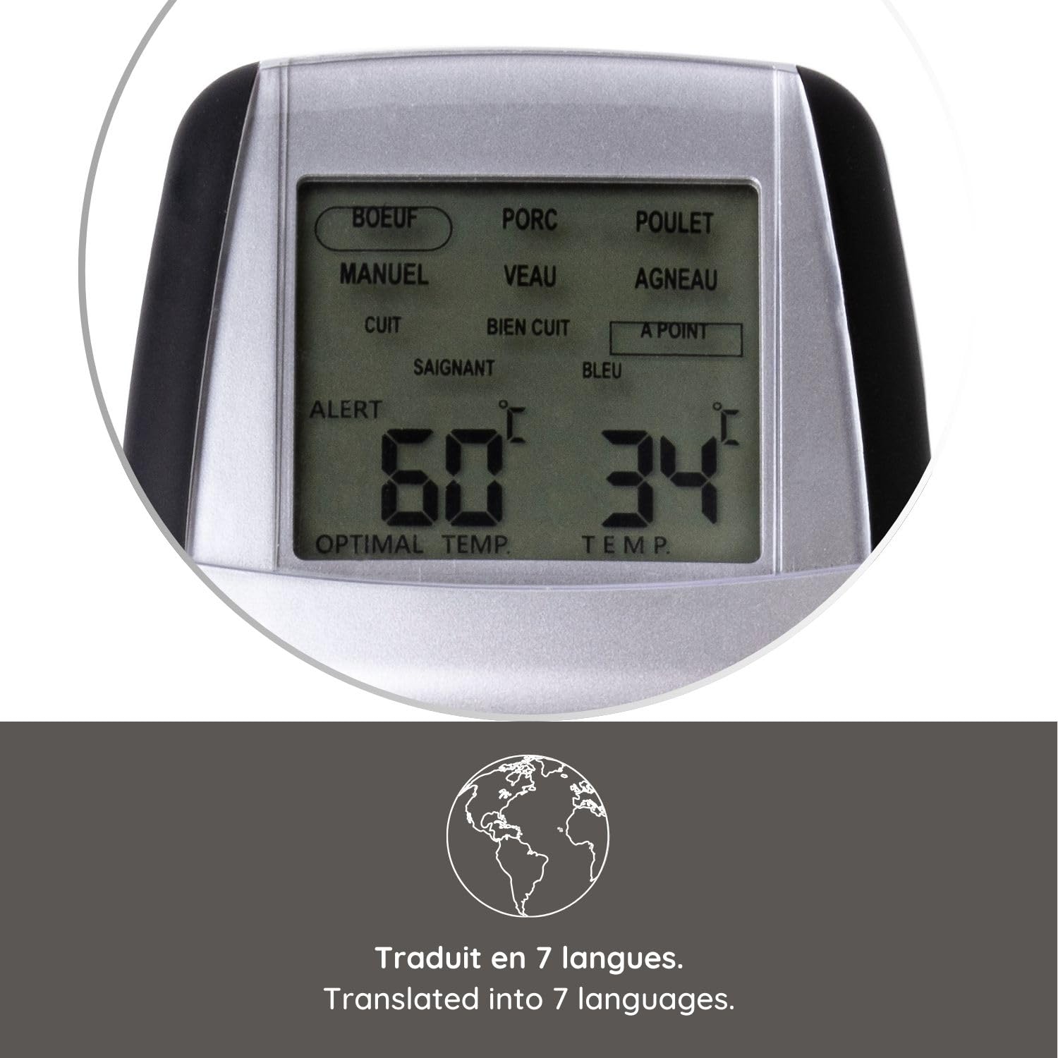 MASTRAD Thermo-Sonde M classic+ Precise Oven & Induction Cooking Thermometer