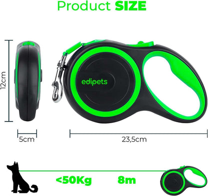 Edipets Retractable Dog Lead with Flexible Band for Walks