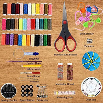 Willa Deluxe 183-Piece Hand Sewing Kit: Portable Organizer for Crafting & Repairs - Gomix Brands Outlet
