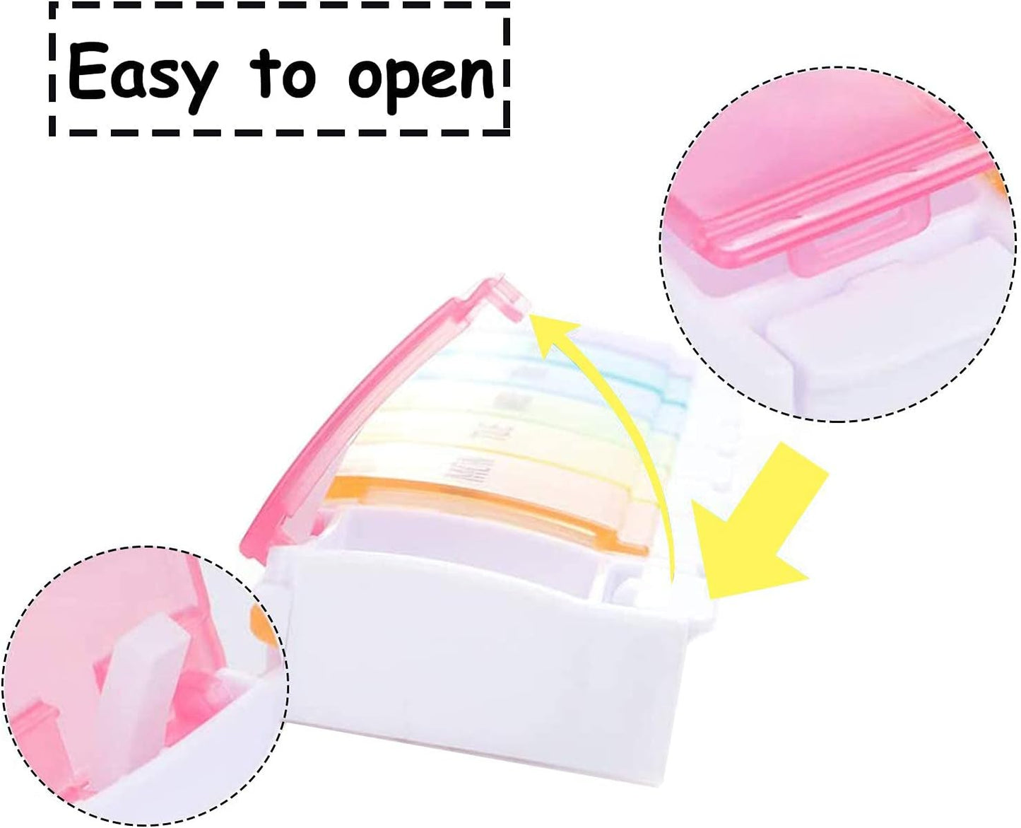 GeekerChip 7-Day BPA-Free Pill Organizer with Color‑Coded Lids