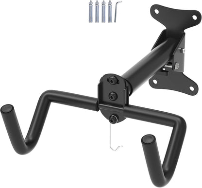 Xmdianss Wall Mount Bicycle Hanger Rack - Adjustable, Foldable, Scratch-Proof Storage