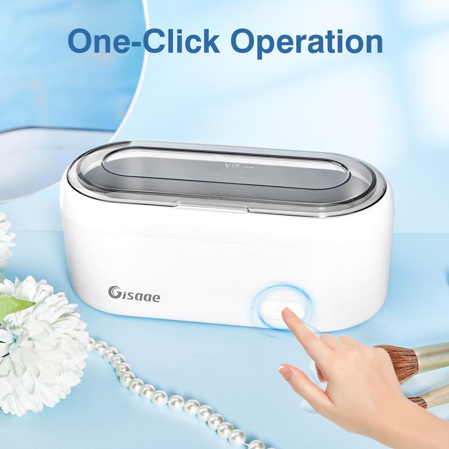 Gisaae 360ml Ultrasonic Cleaner Machine 47KHz High Frequency for Dental Jewellery