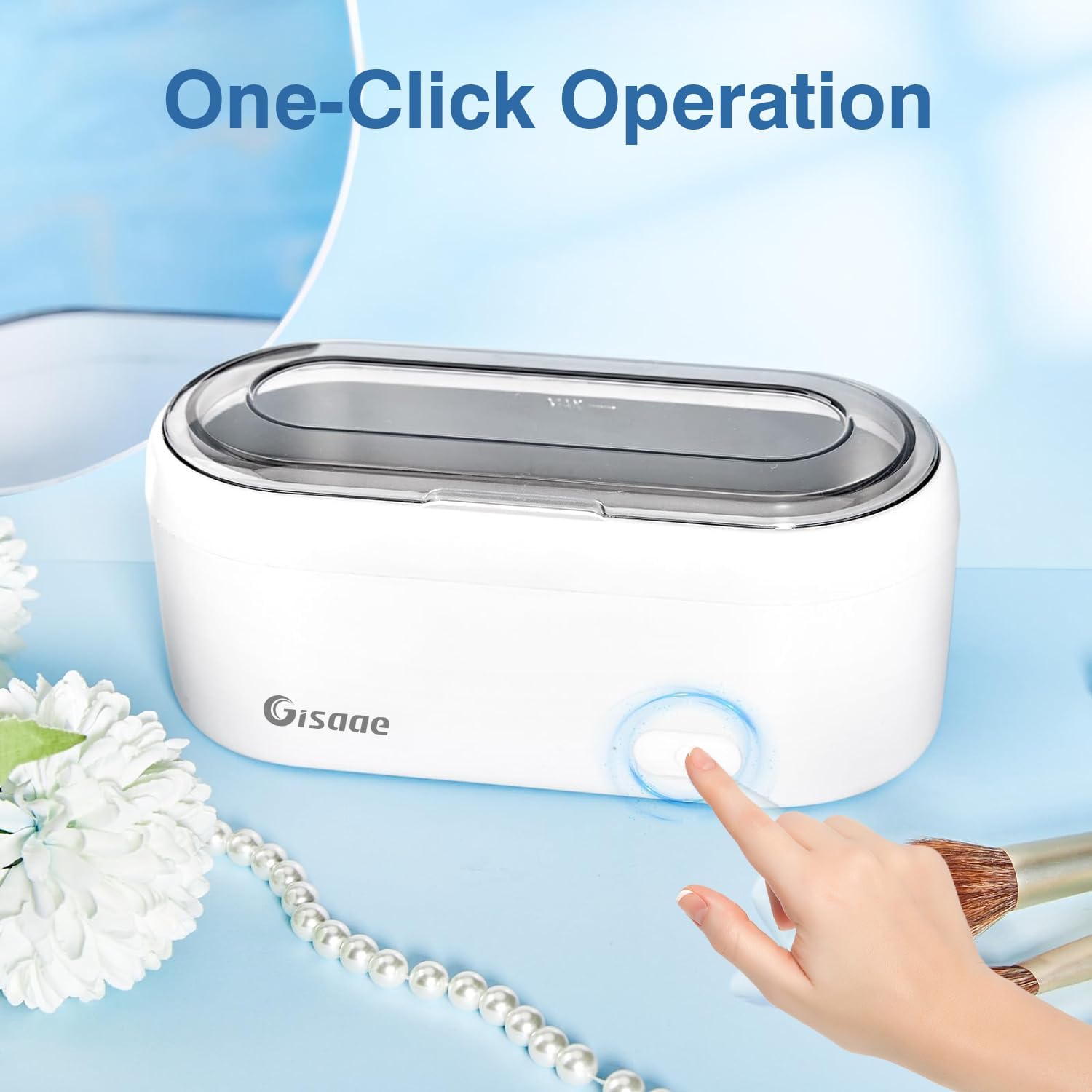 Gisaae 360ml Ultrasonic Cleaner Machine 47KHz High Frequency for Dental Jewellery