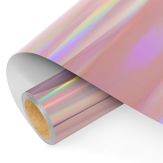 NANAPLUMS Holographic Rose Gold Self-Adhesive Vinyl Plotter Film 30x200cm