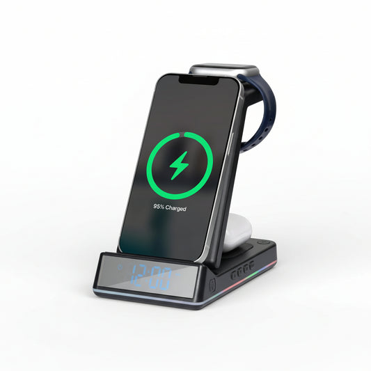 Daewoo 5024996976977 Foldable Wireless Charger Stand for Apple Samsung