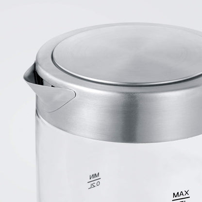 SEVERIN Mini Glass Kettle 0.5L Stainless Steel Black Compact