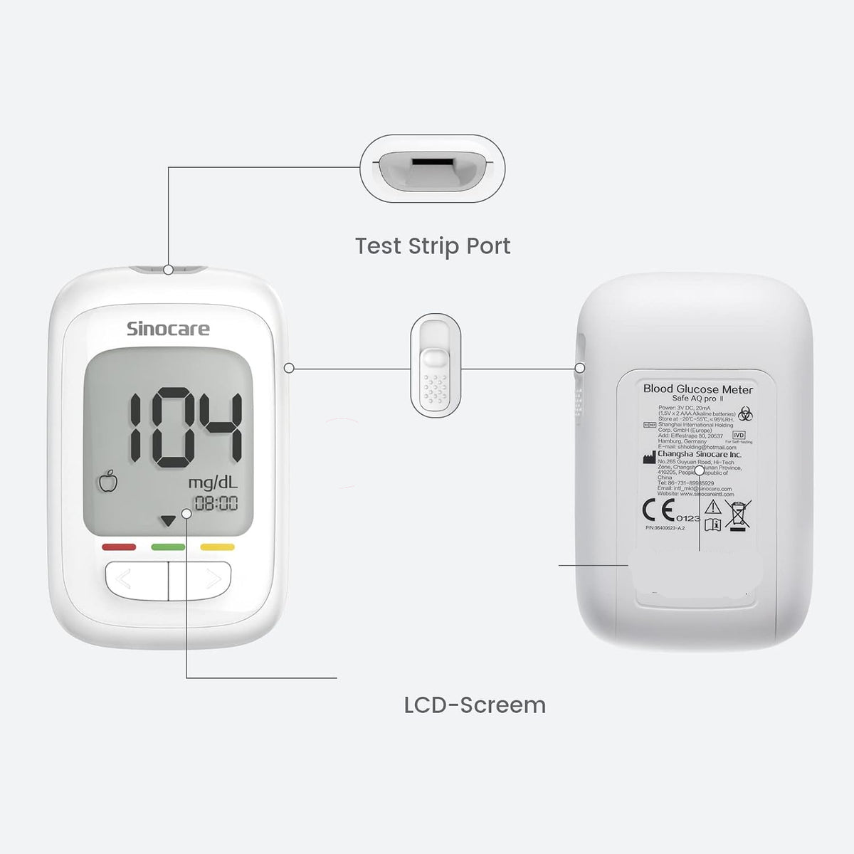 sinocare Safe AQ Pro I Blood Glucose Meter Set