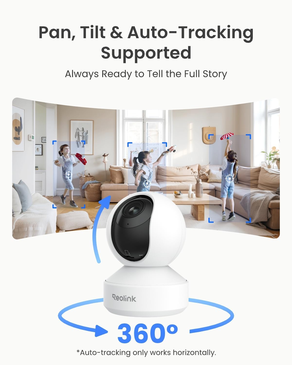 Reolink E1 Zoom 5MP PTZ Indoor Dual-Band WiFi 3X Optical Zoom Security Camera