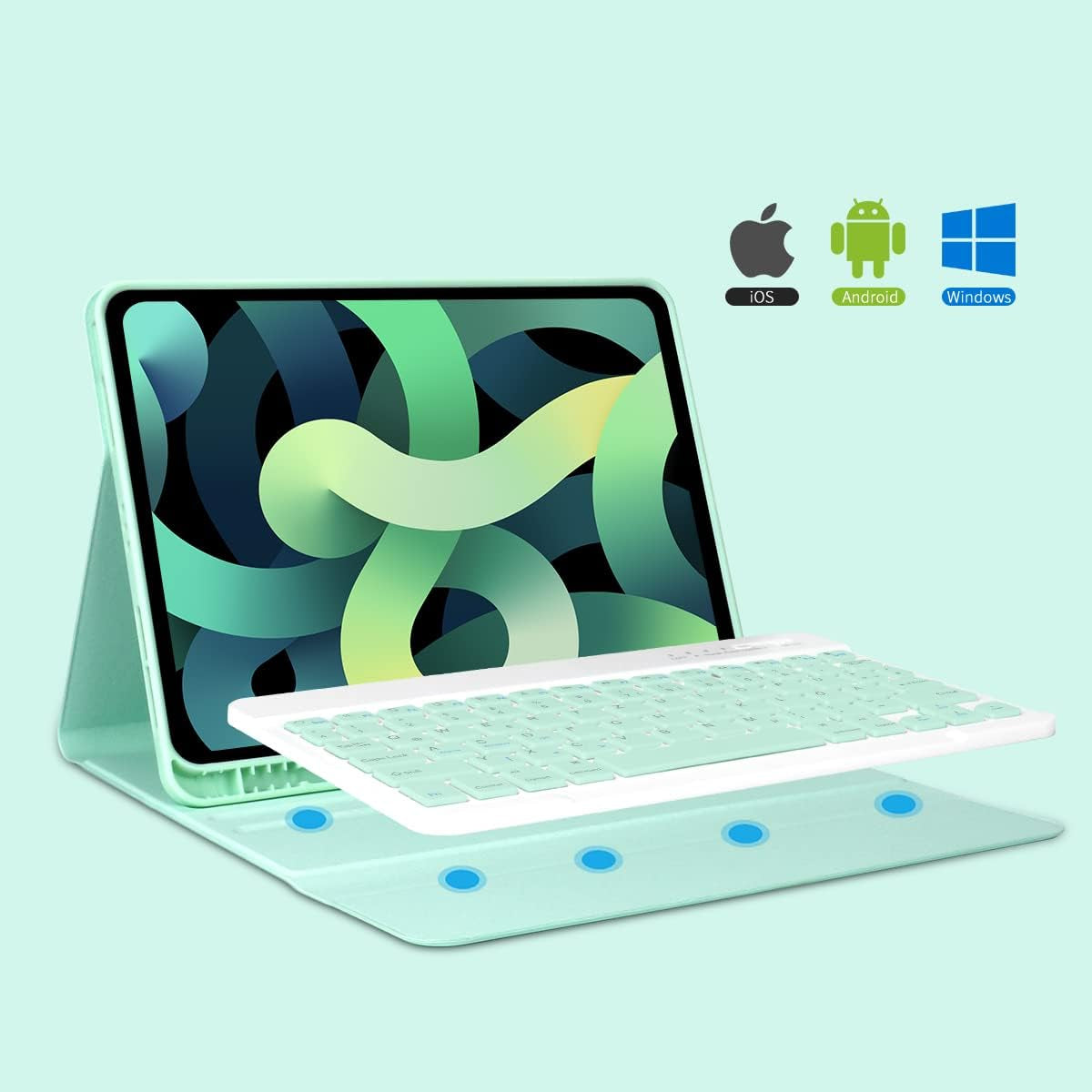 BAIBAO Keyboard Case for iPad Magnetic Detachable Bluetooth (German Version)