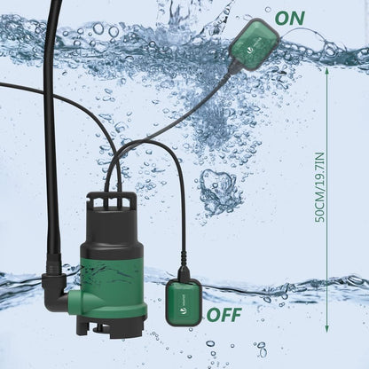 VOUNOT 750W Submersible Sewage Pump with Float Switch – 14,000 L/h