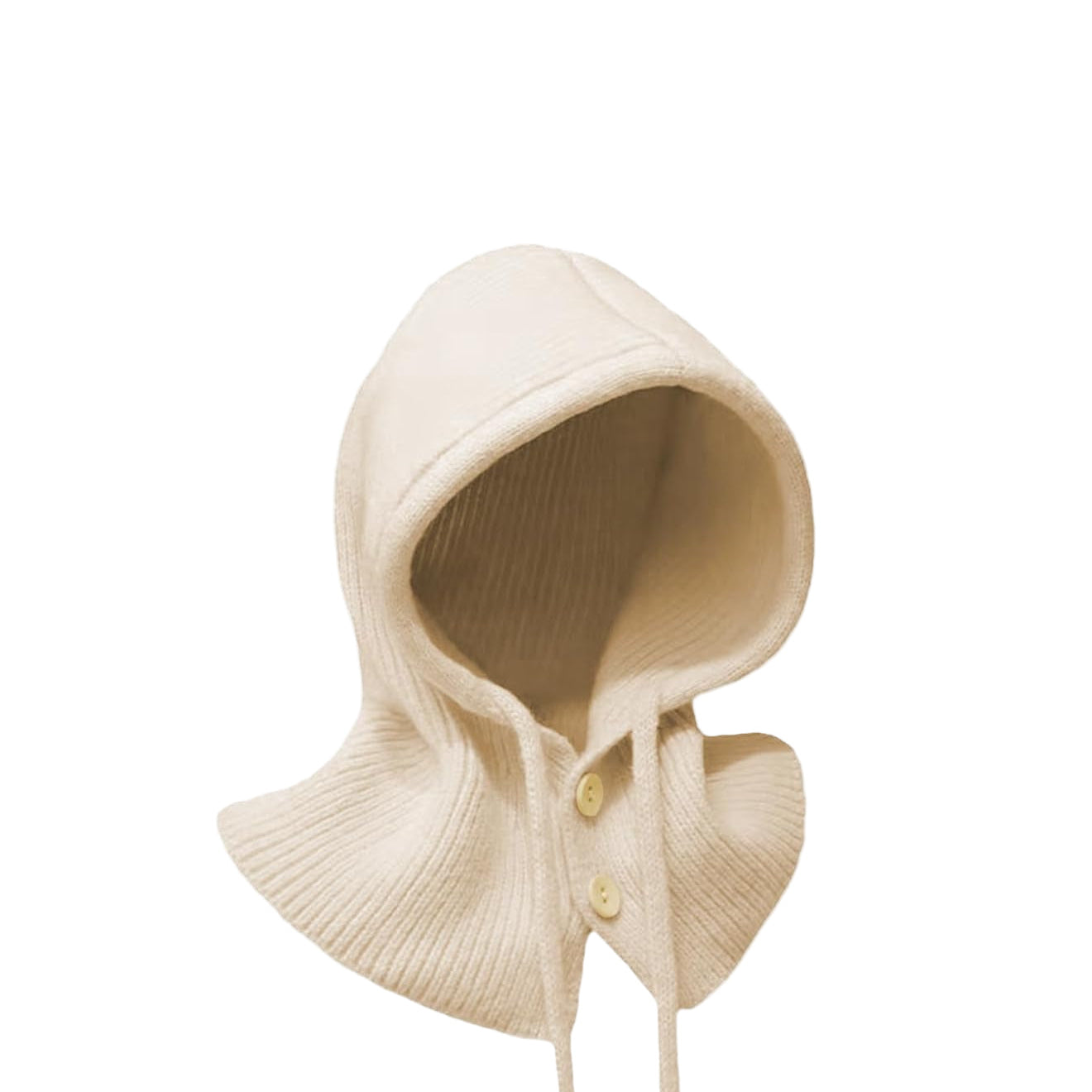 Cozy Thick Knit Beanie with Attached Scarf for Women Winter