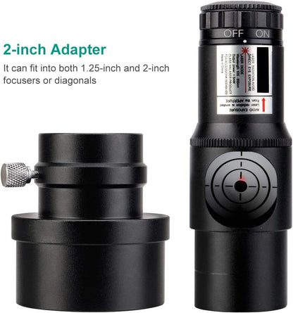 SVBONY SV121 Red Laser Collimator Adjustable 1.25 inch Collimation Eyepiece with 2 inch Adapter for Newtonian Dobsonian Reflector Telescope