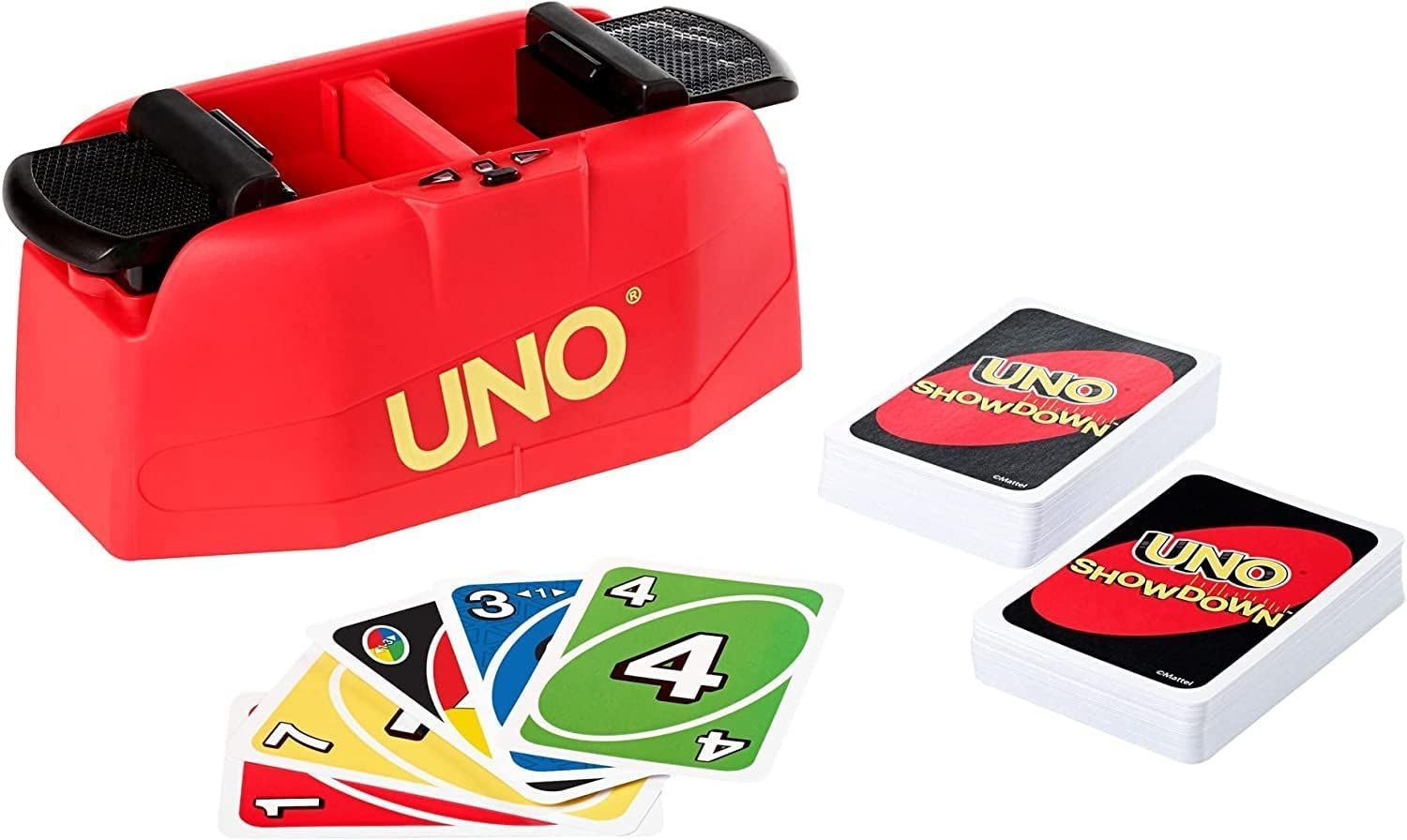 Mattel Uno Showdown Card Game with Fast-Paced Pedal Action