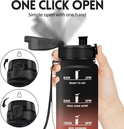 Motswedi 1000ml BPA-Free Leakproof Water Bottle with Time Markings