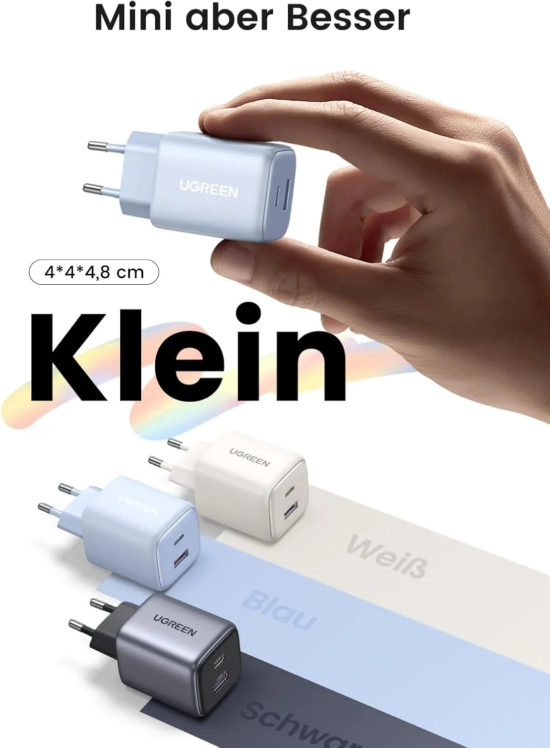 UGREEN Nexode 35W 2-Port USB-C Fast Charger - Blue - Gomix Brands Outlet