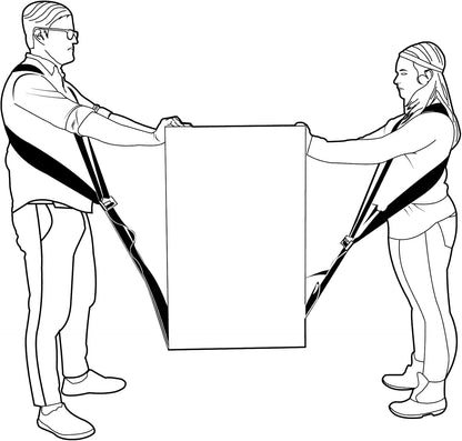 Heavy‑Duty Shoulder Dolly Multi‑Length Replacement Straps – 8‑12‑16 ft Set