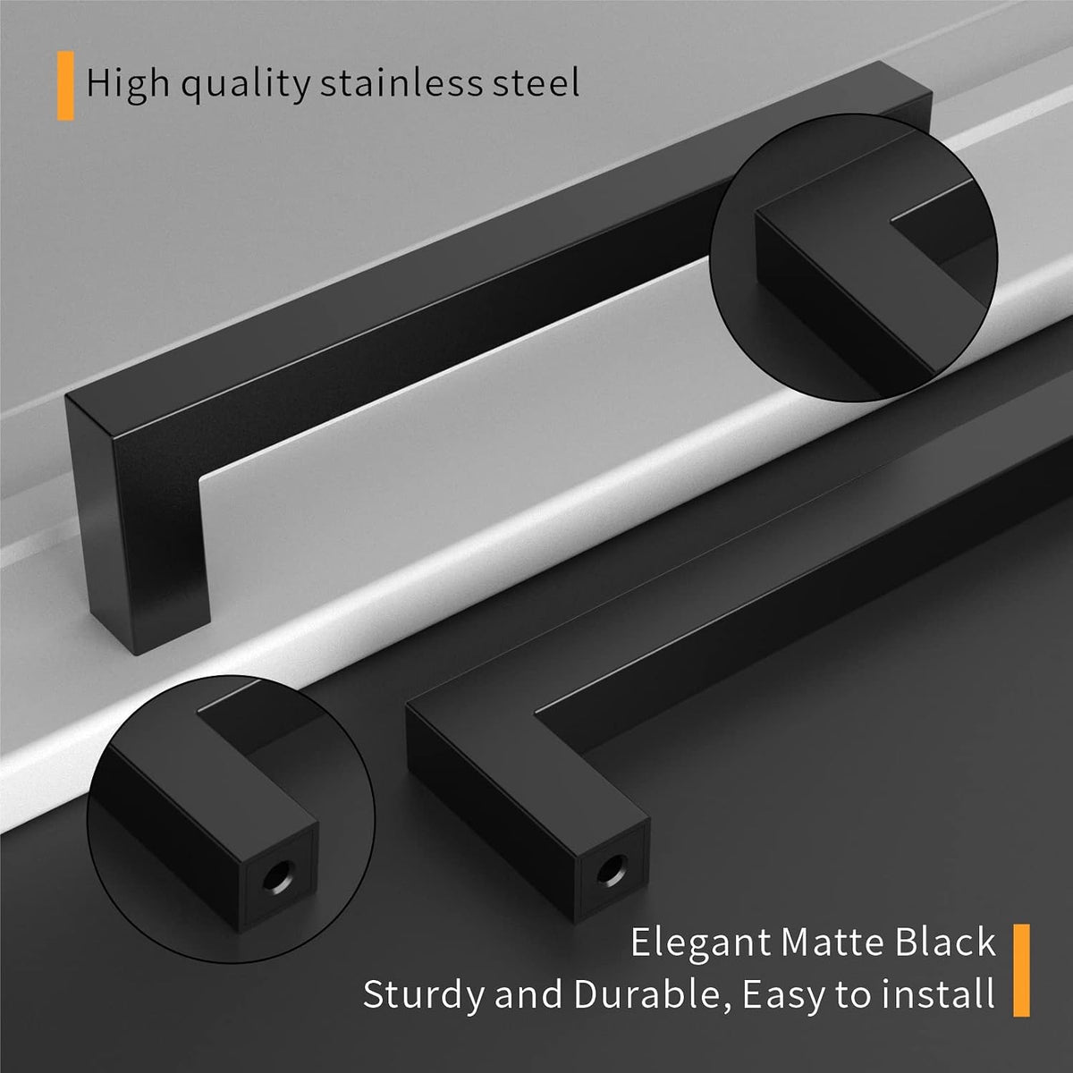 Amerdeco Cabinet Handles Pulls SH0004MB128-10