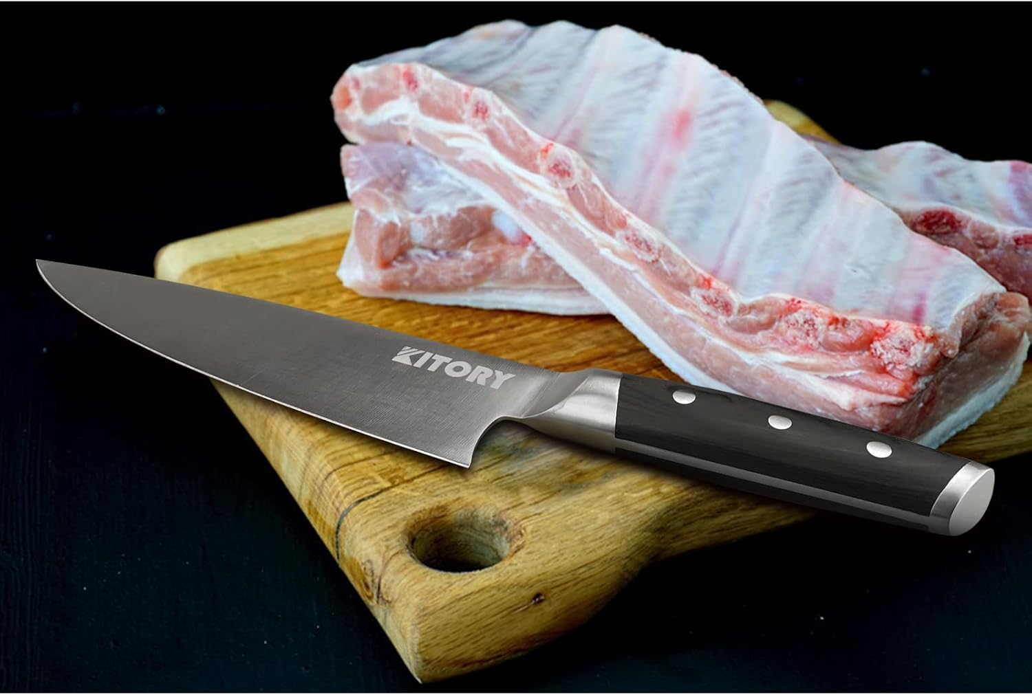 Kitory 8-Inch Professional Chef's Knife with Pakka Wood Handle