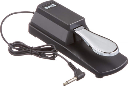 RockJam RJSP01 Professional Sustain Pedal for Digital Pianos and Electronic Keyboards with Polarity Switch