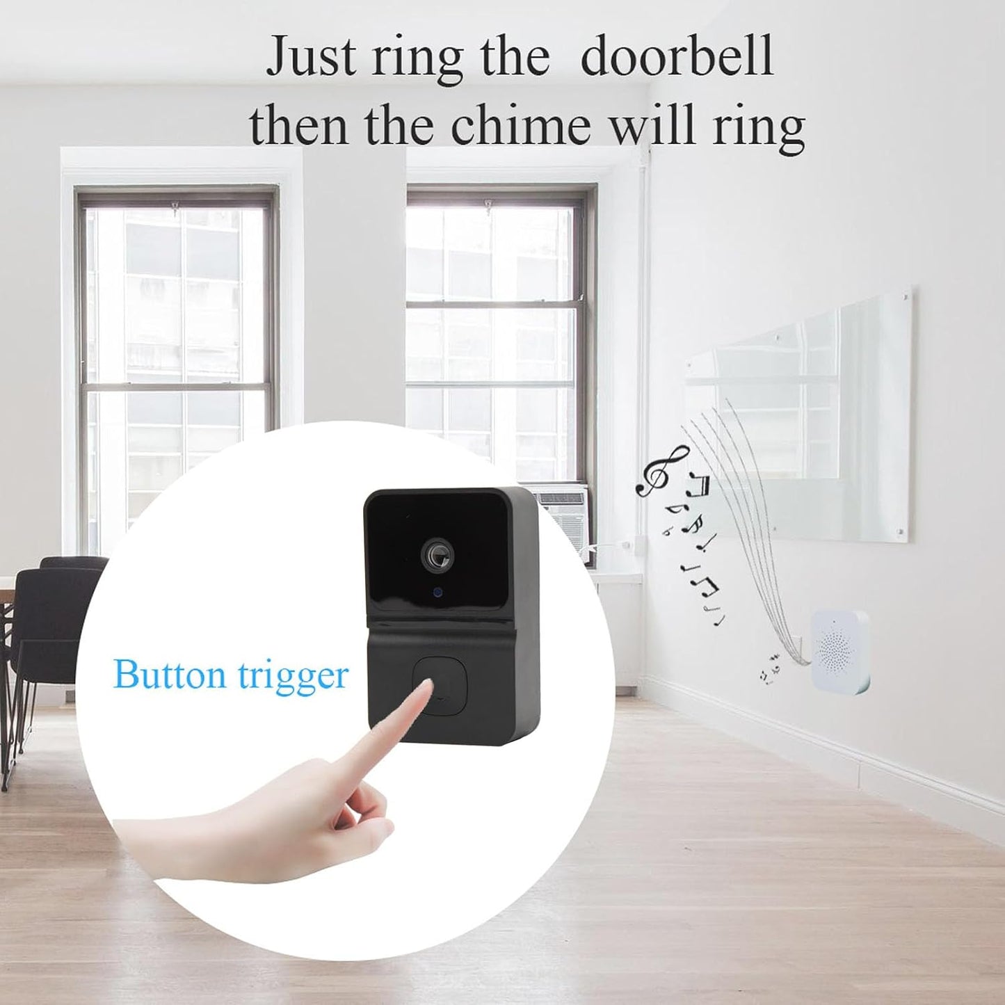 Annadue Smart Video Doorbell 1080P HD Night Vision 2-Way Audio Cloud Storage 2.4GHz WiFi for iOS Android