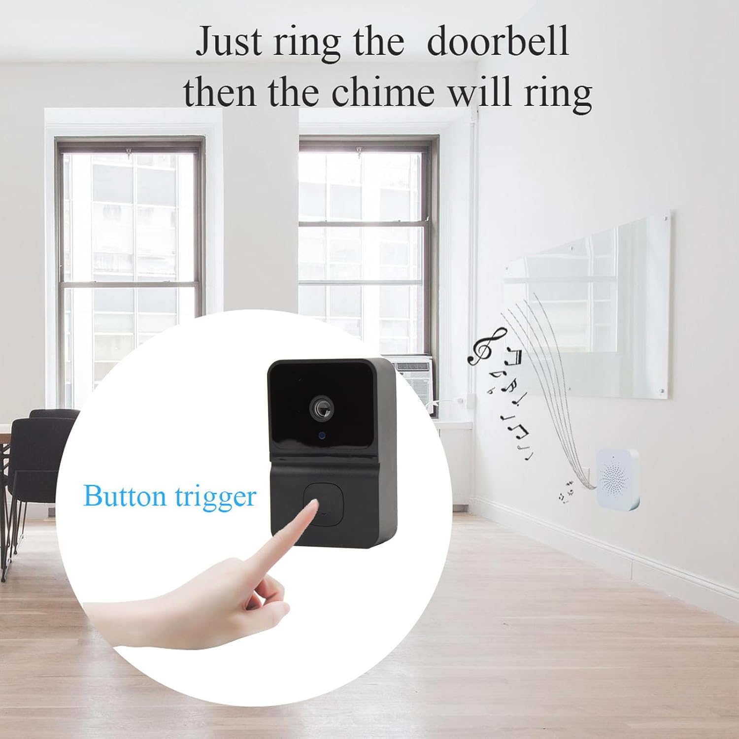 Annadue Smart Video Doorbell 1080P HD Night Vision 2-Way Audio Cloud Storage 2.4GHz WiFi for iOS Android