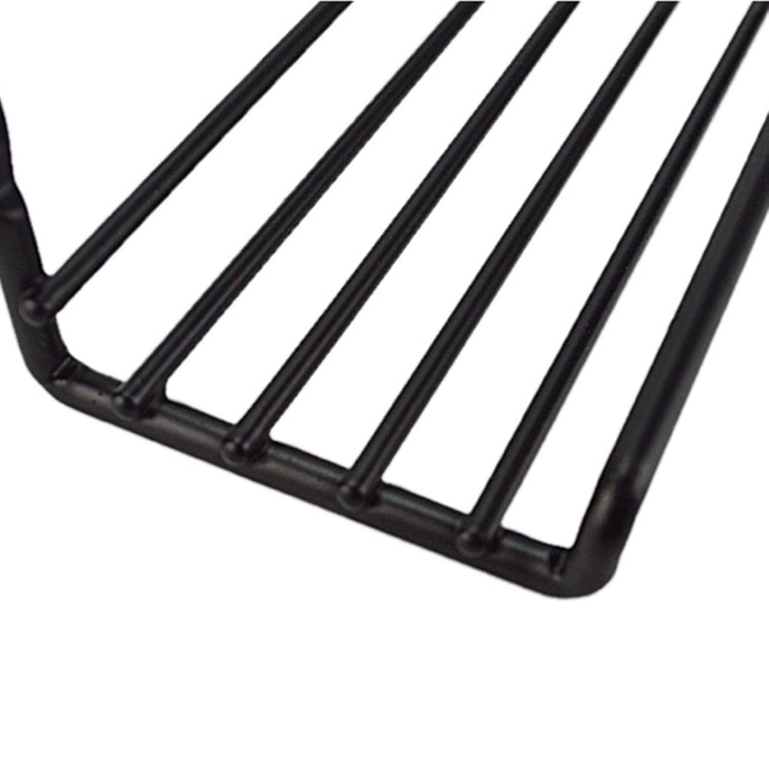 Metal Wall-Mounted Spice Rack Organizer Set - Black, 2 Pieces