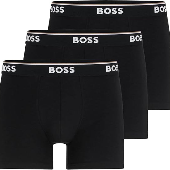 BOSS Men's 3-Pack Classic Cotton Stretch Boxer Briefs for Ultimate Comfort