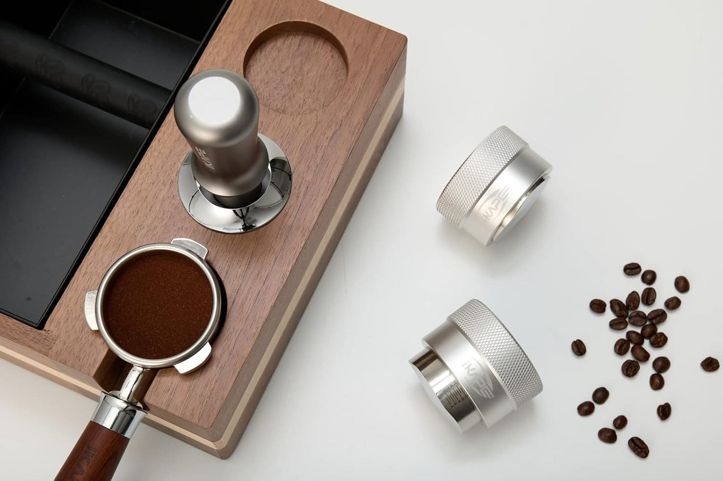 IKAPE 49mm Silver Gravity Adaptive Espresso Coffee Spreader