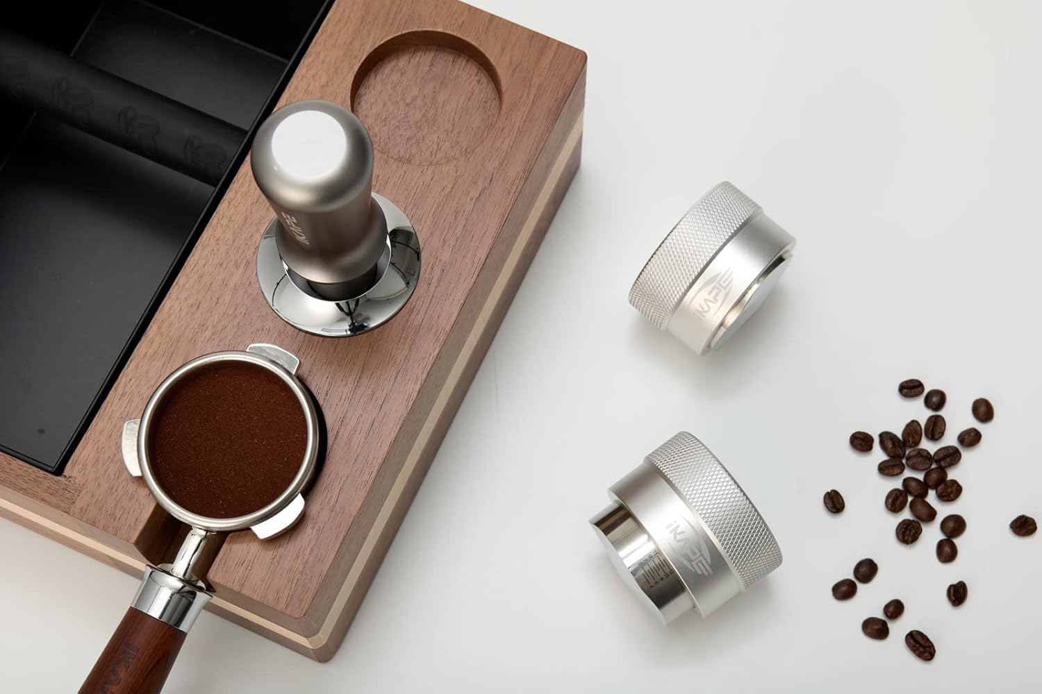 IKAPE 49mm Silver Gravity Adaptive Espresso Coffee Spreader
