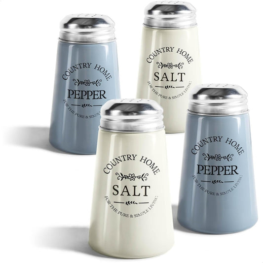 com-four 4-Piece Coloured Glass Spice Shaker Set – Country House Style