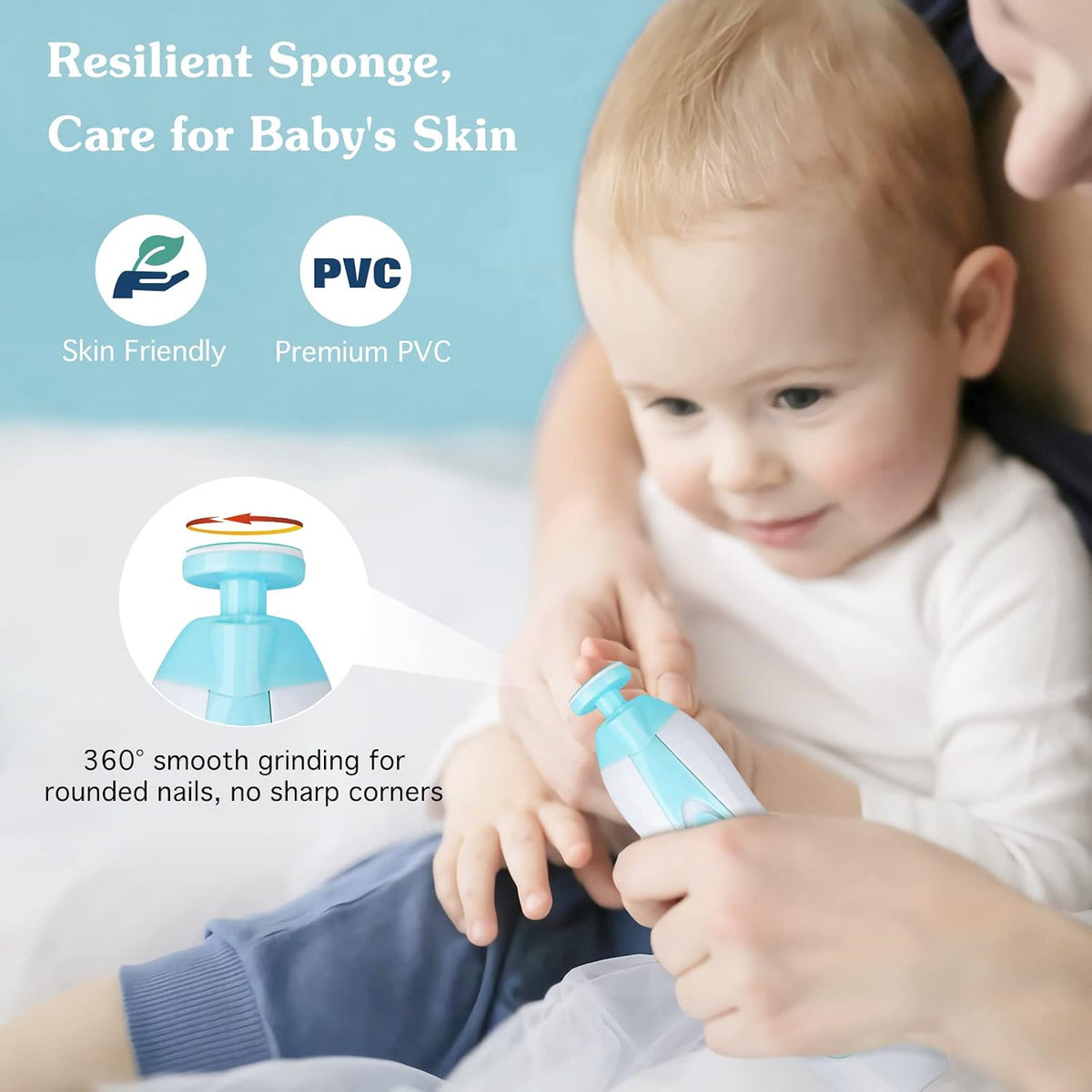 Zooawa FSRDGZX Electric Baby Nail File Kit 20 in 1