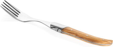 Luxury Olive Wood Fork Set – 6 Premium Laguiole Style de Vie Forks