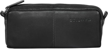 STILORD Spencer Vintage Leather Pen Case with Zipper