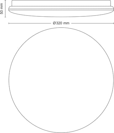 Philips 320mm LED Ceiling Light 17W 1700lm Warm White