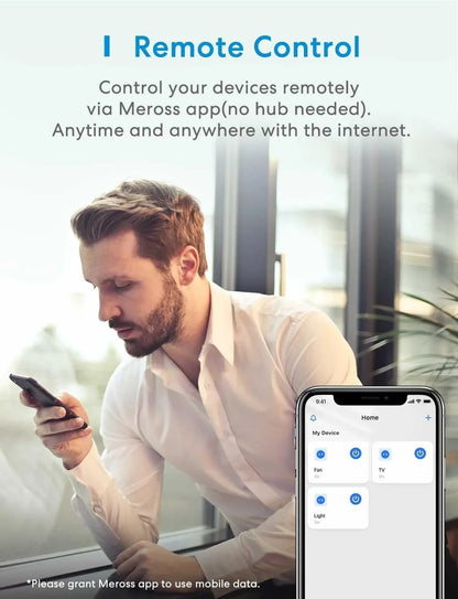 Meross WiFi Smart Plug – Alexa, Google Home & HomeKit Compatible, 1 Pack - Gomix Brands Outlet