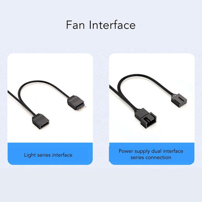 GOWENIC ARGB 140mm Reversed Black Fan with Quiet LED Cooling