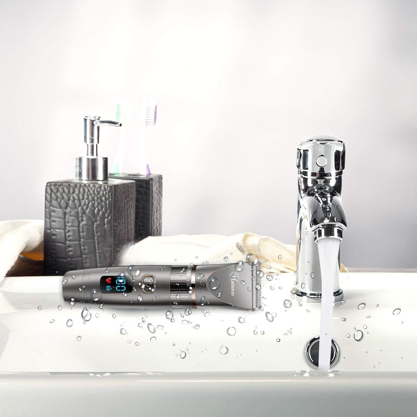 Hatteker RFC-690 Cordless Beard Trimmer Kit, 2.5h Battery