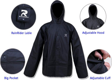 RainRider Classic Unisex Adult Waterproof Motorcycle Rain Suit