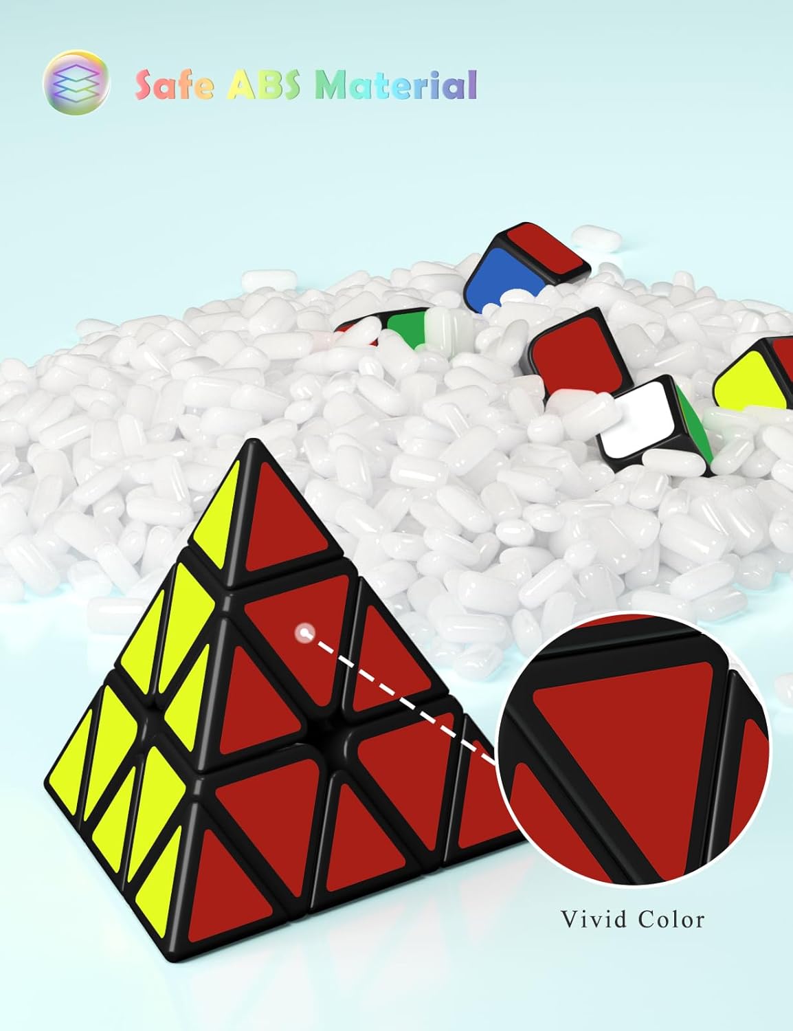 Pyraminx Roxenda Roxenda Magic Cube Set – 2x2, 3x3 & Pyramid Speed Cube – Gomix Brands ...