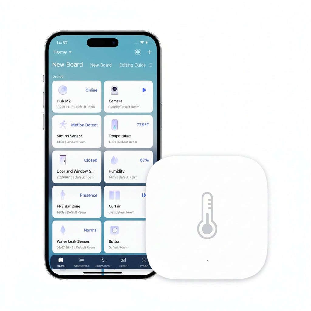 Aqara Zigbee Temperature and Humidity Sensor 1 Pack Thermometer Hygrometer Wireless for Home Automation Remote Monitoring