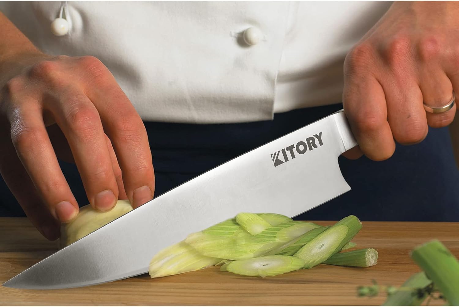 Kitory 8-Inch Professional Chef's Knife with Pakka Wood Handle