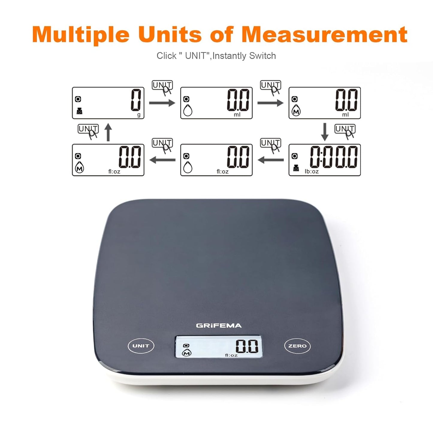 GRIFEMA GA2004 5kg Digital Kitchen Scale with LCD Precision