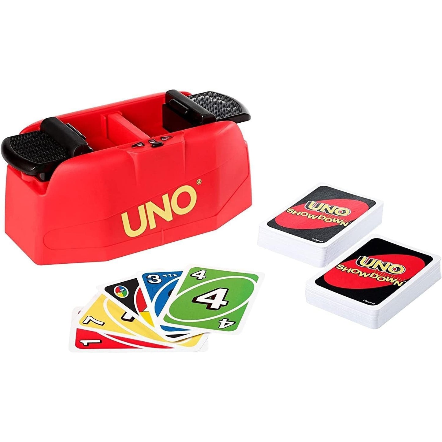 Mattel Uno Showdown Card Game with Fast-Paced Pedal Action