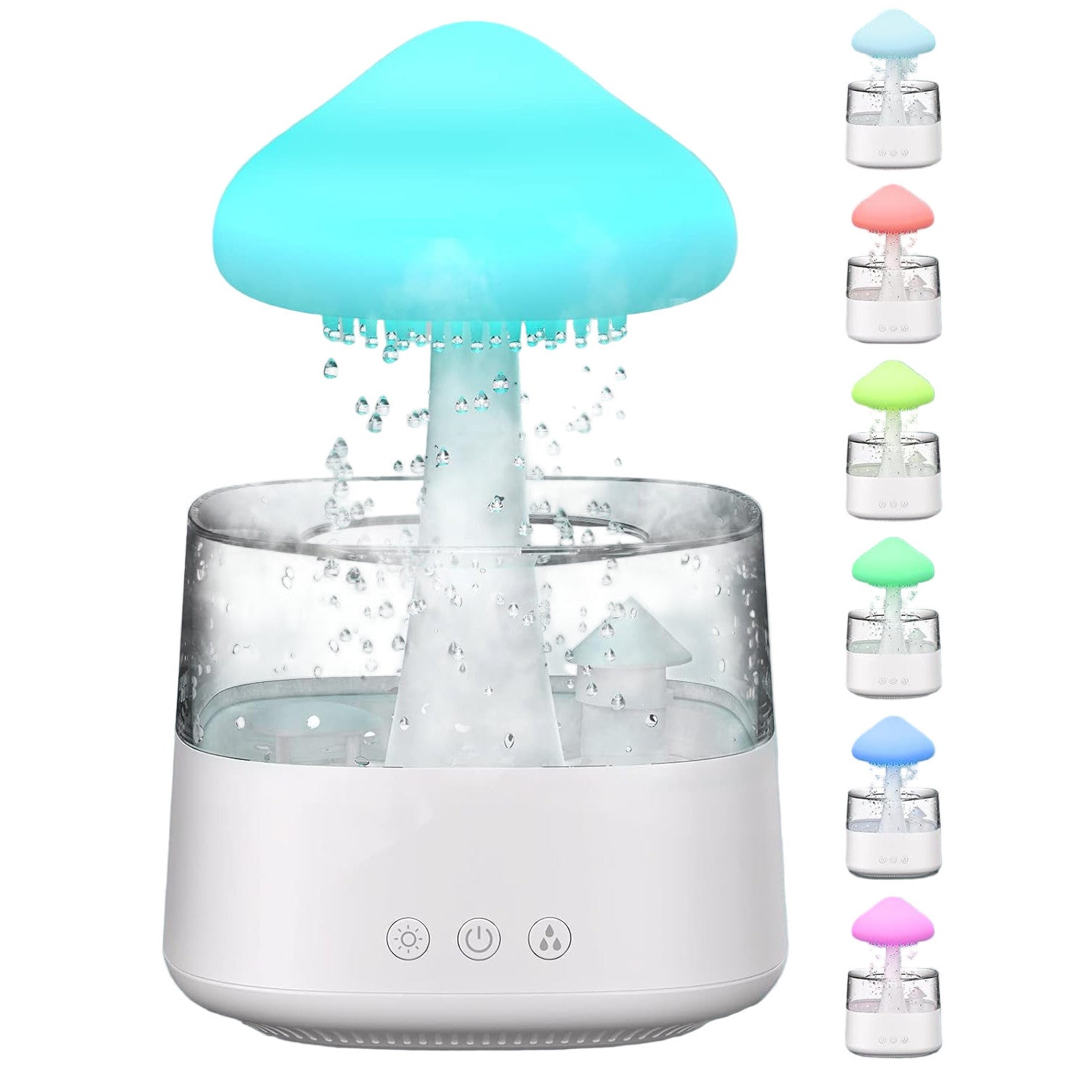 Romanda Rain Cloud Mushroom Humidifier with Soothing Rain Sound