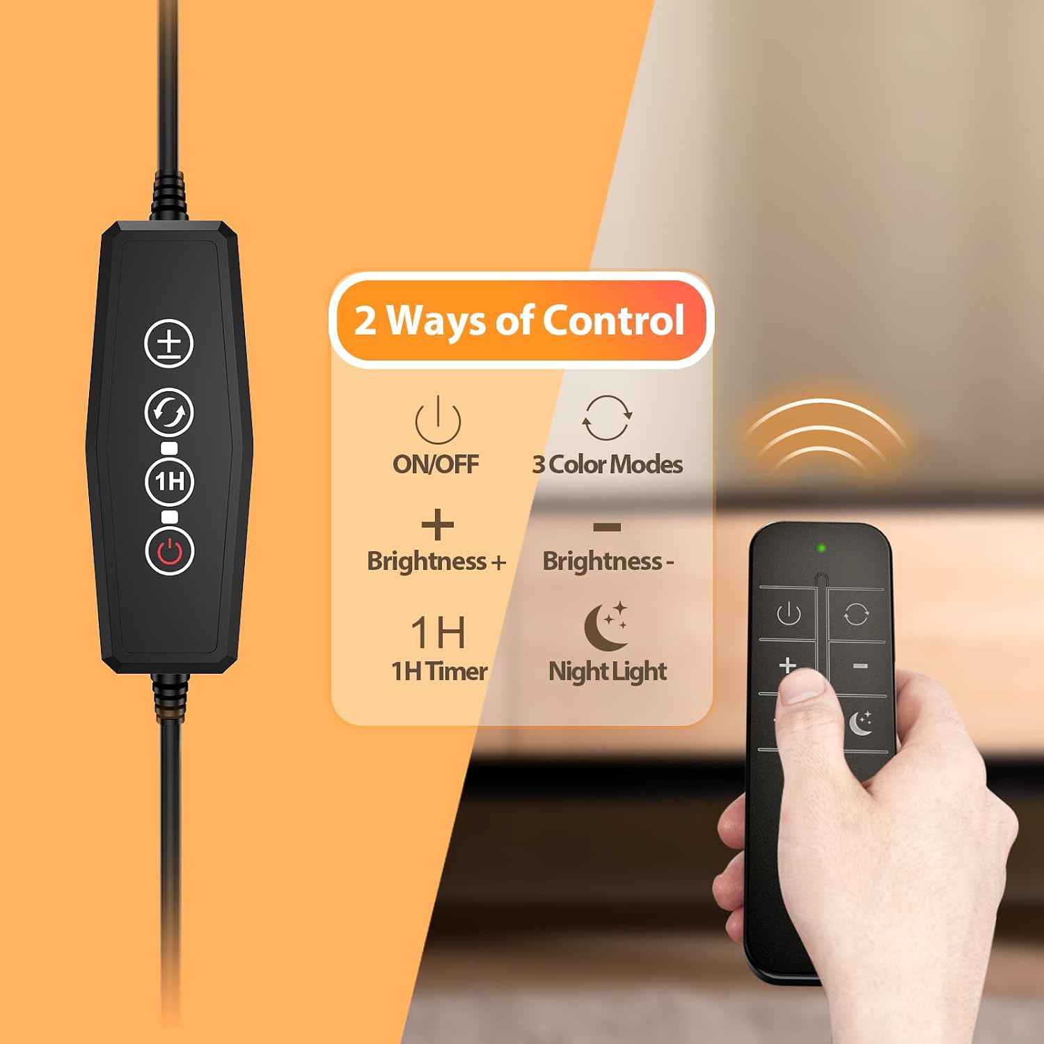 iFalarila LED Reading Light with Remote Clip-On Desk Lamp Dimmable Flexible Gooseneck 3 Color Modes 5 Brightness Levels