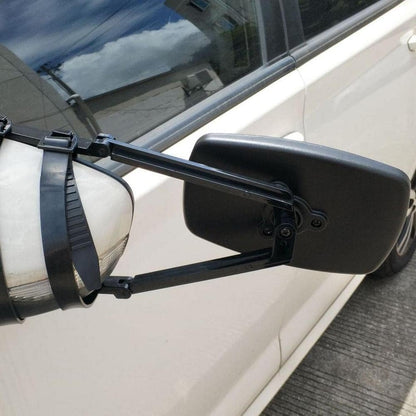 ANTWAX Door Mirror Wing Set Electric Adjustable Towing Mirror Universal Clamp-On Extension for Most Trucks Caravans Cars