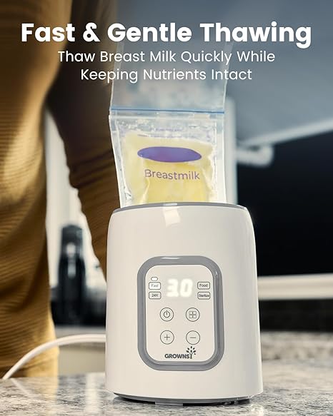 Grownsy 8-in-1 Baby Bottle Warmer & Sterilizer with Timer