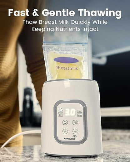 Grownsy 8-in-1 Baby Bottle Warmer & Sterilizer with Timer