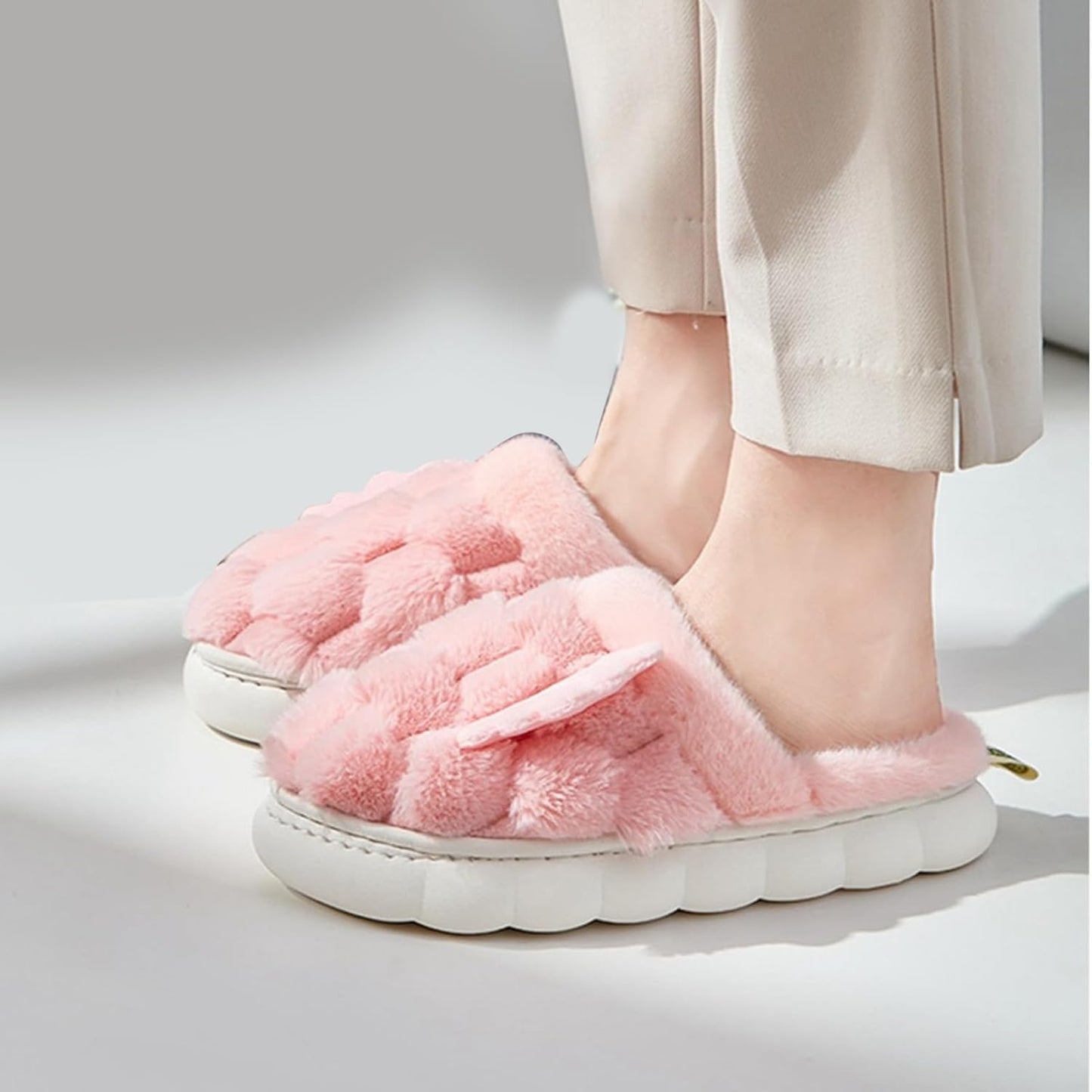USB Heated Plush Slipper Soft Warm Washable Footwear